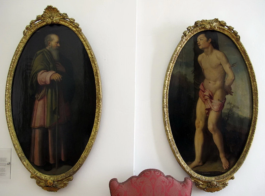 San Sebastiano e San Tobias, dall'altare ligneo della misericordia